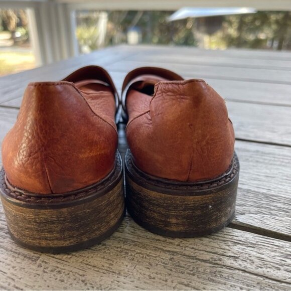 Free People Merit Distressed Leather Loafers Womens Size 39 - Picture 4 of 6